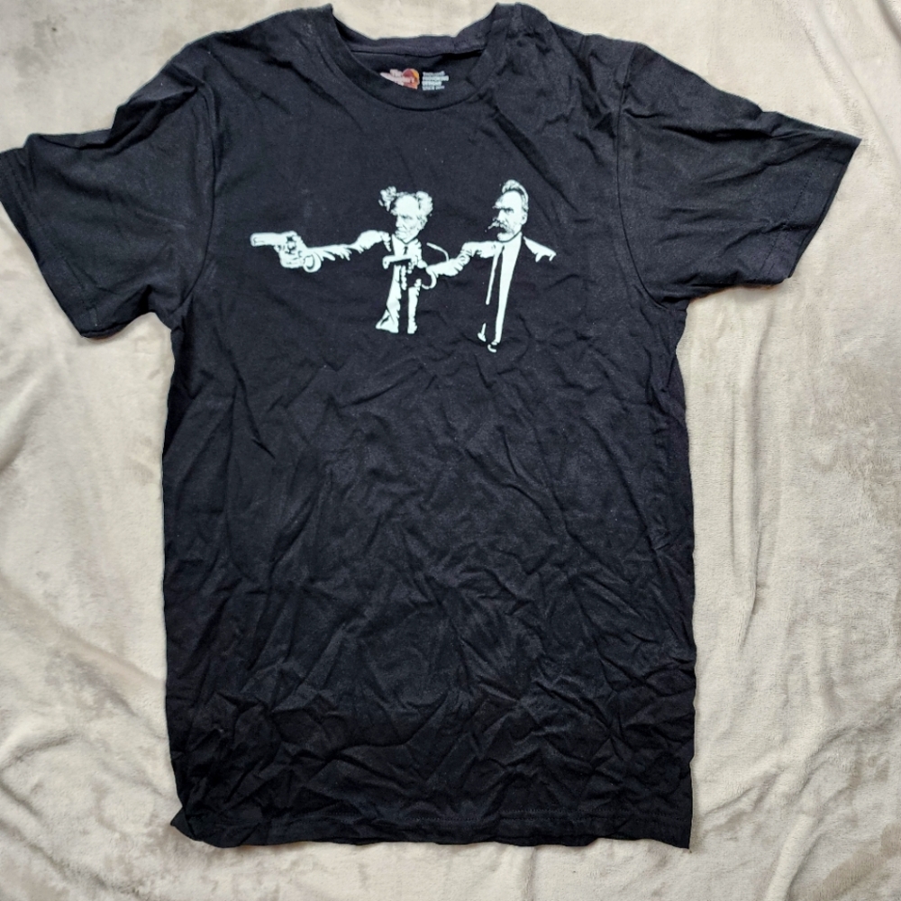 Nietzsche Schopenhauer Pulp Fiction Shirt S Black The Philosophers Shirt